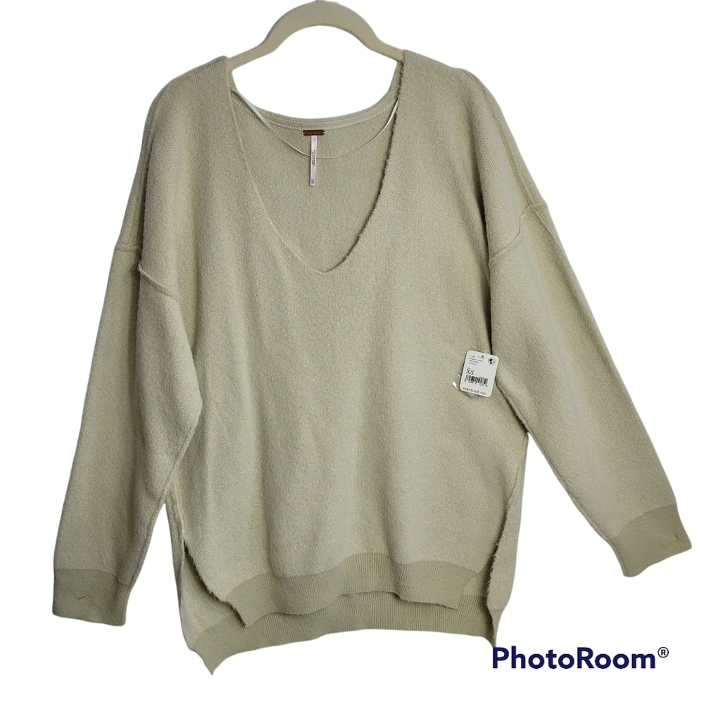 Free People Sweater-Weather V-Neck Sweater SIZE XSMALL‎ - Picture 5 of 16